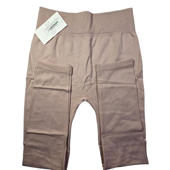 Ninexis Fleece Leggings Womens Large Taupe High-Waisted Textured Yoga New Tags - Picture 5 of 9